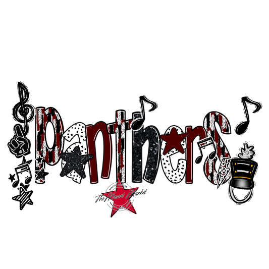 Panthers Band Scrape-Maroon