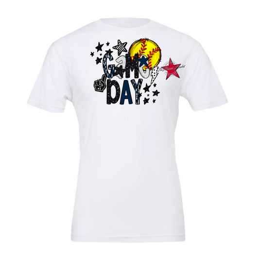 Game Day Softball Scrape Design-Navy