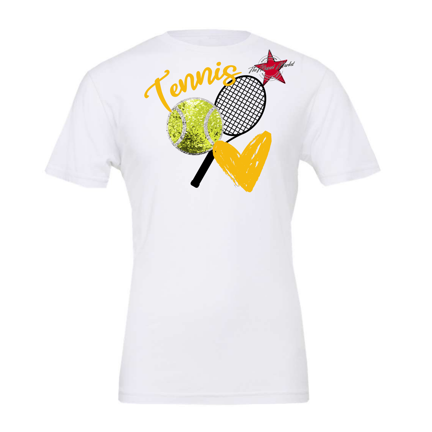 Sequins Tennis Design-Yellow