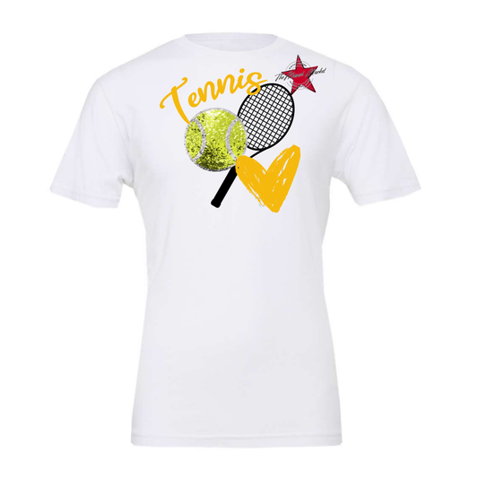 Sequins Tennis Design-Yellow