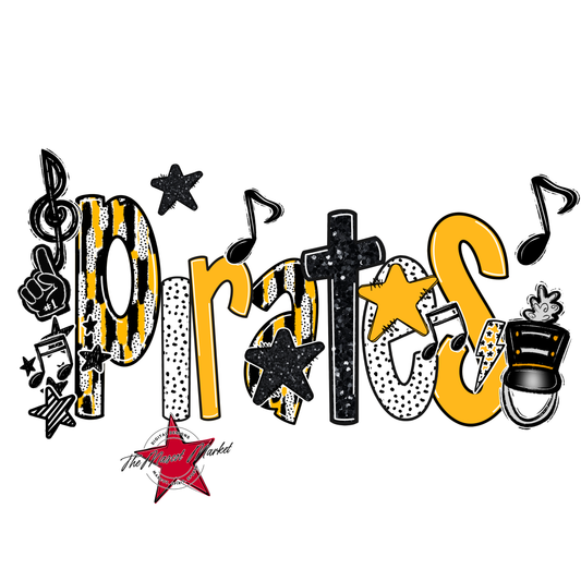 Pirates Band Scrape-Yellow