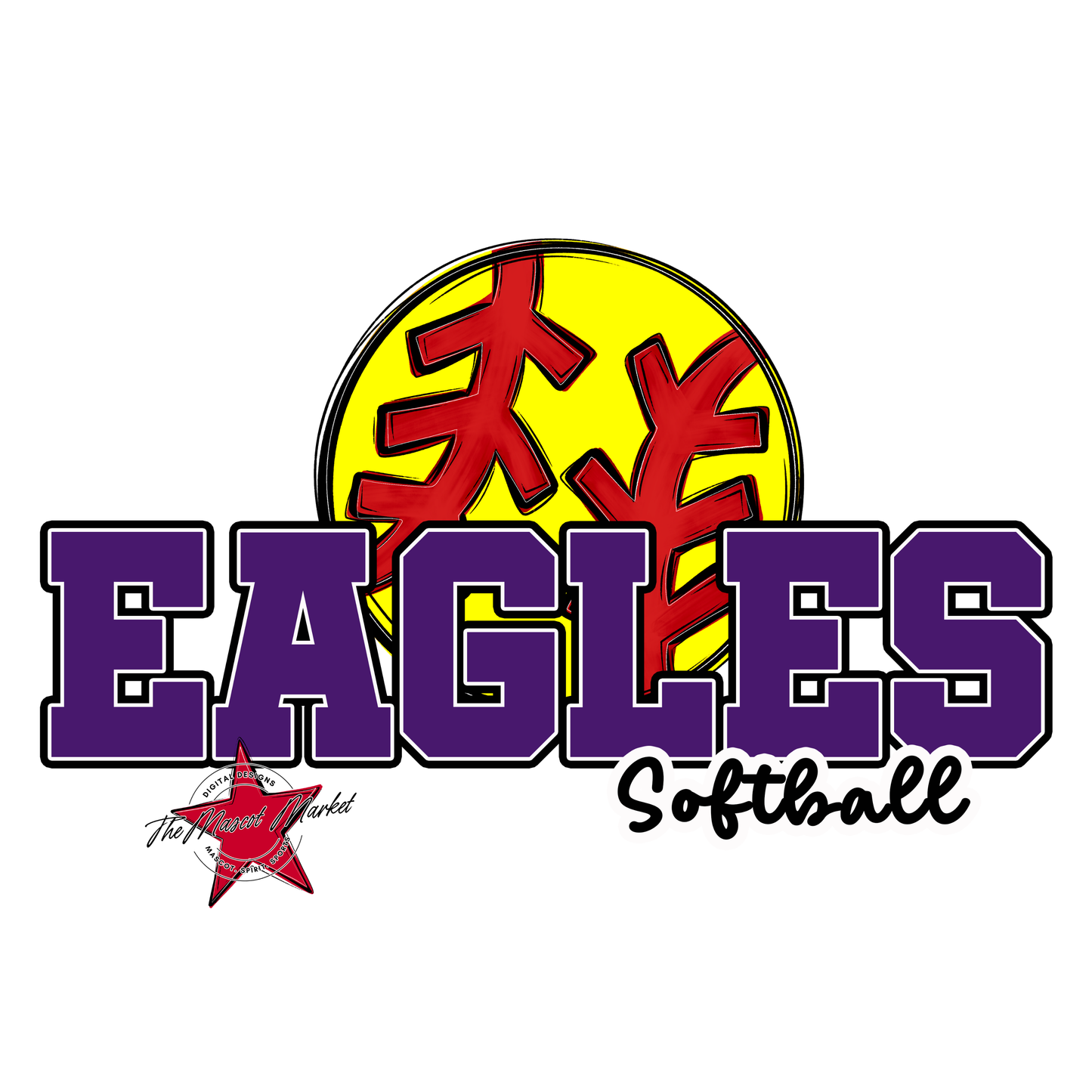 Eagles Varsity Softball Design-Purple