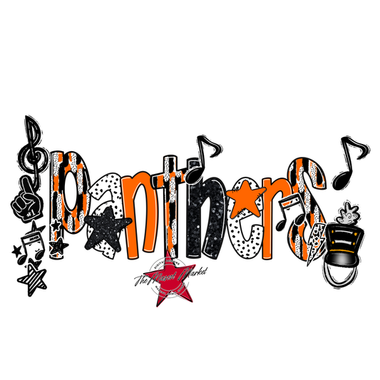 Panthers Band Scrape-Orange