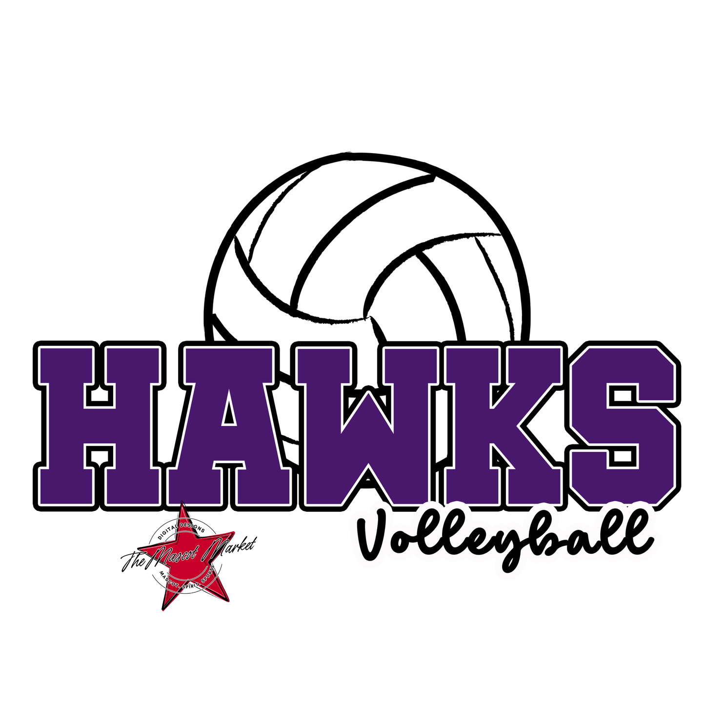 Hawks Varsity Volleyball-Purple