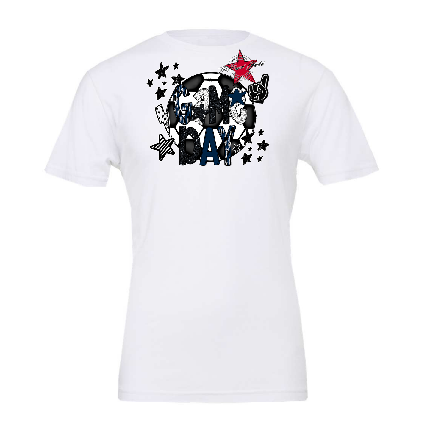 Game Day Scrape Soccer Design-Navy