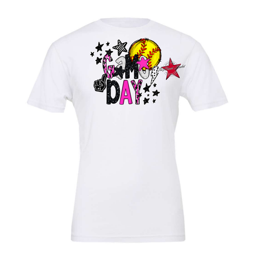 Game Day Softball Scrape Design-Pink