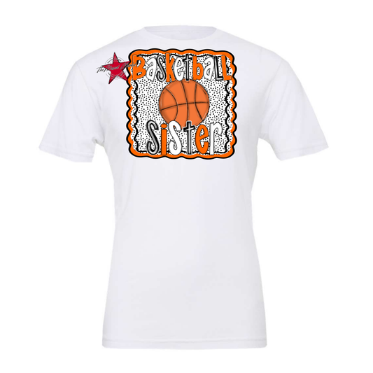 Basketball Sister Dots Design-Orange