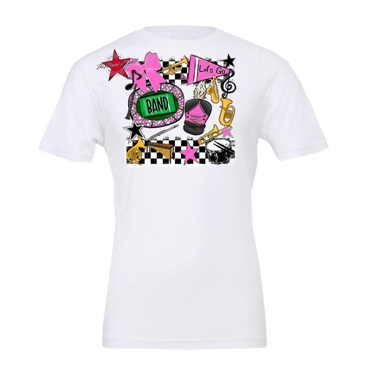 Band Checkers Spirit Design-Baby Pink