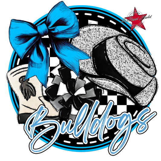 Bulldogs Circle Drillteam Design-Carolina Blue