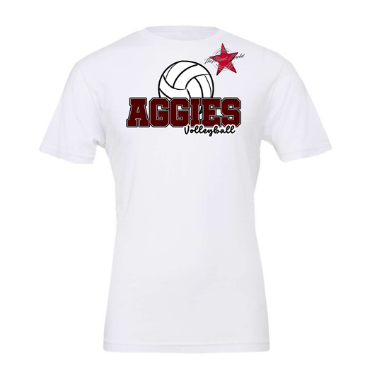 Aggies Varsity Volleyball Design-Maroon