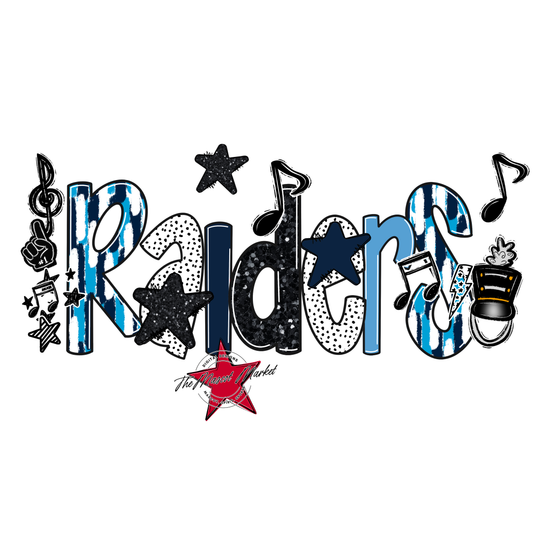Raiders Band Scrape-Navy-Carolina Blue