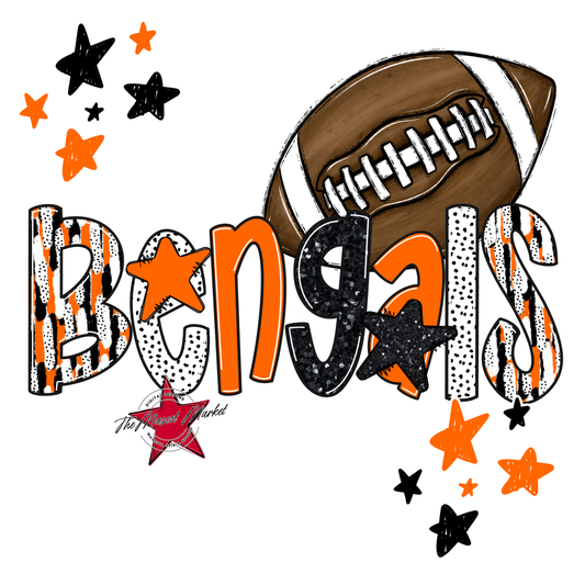 Bengals Football Scrape-Orange