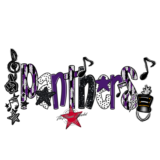 Panthers Band Scrape-Purple