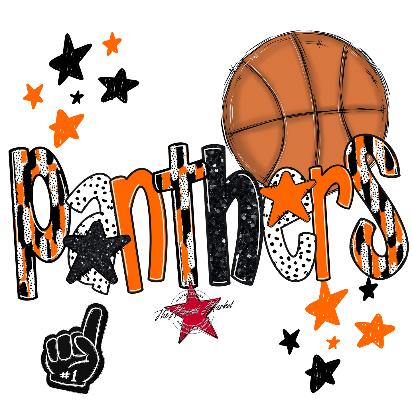 Panthers Basketball Scrape-Orange