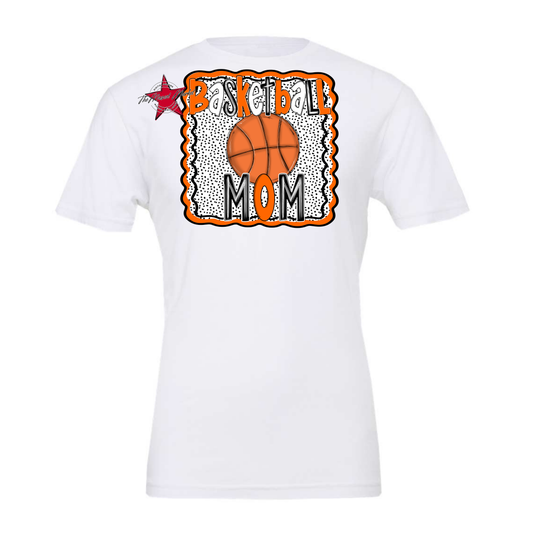 Basketball Mom Dots Design-Orange