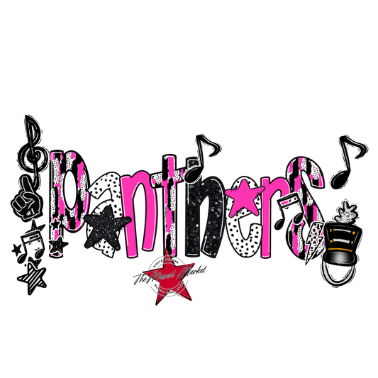 Panthers Band Scrape-Pink