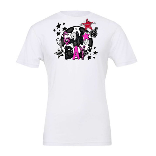 Game Day Scrape Soccer Design-Pink