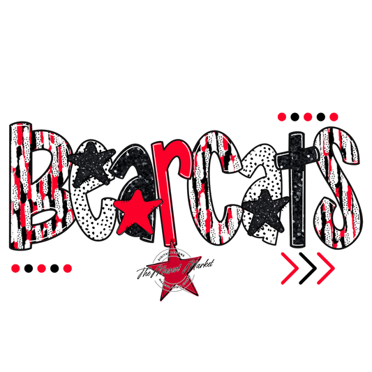 Bearcats Brushstroke Alpha-Maroon-Red