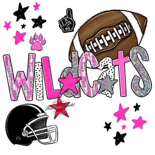 Wildcats Football Scrape-Pink