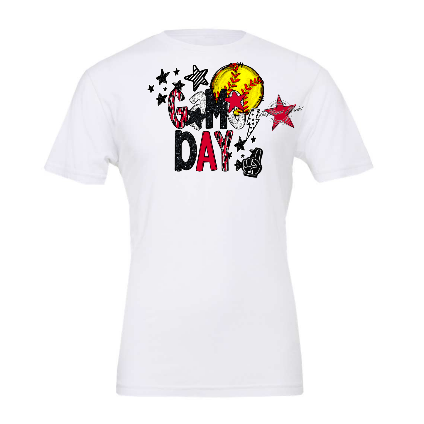 Game Day Softball Scrape Design-Red