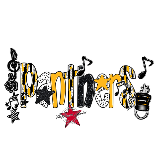 Panthers Band Scrape-Yellow