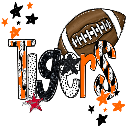 Tigers Football Scrape-Orange
