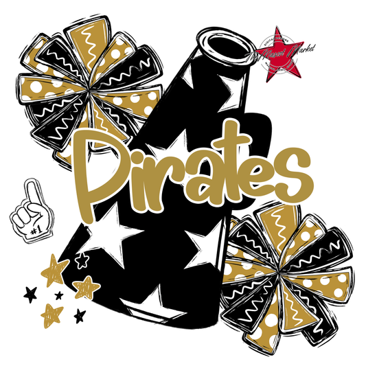 Pirates Alpha Megaphone Design-Gold