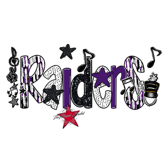 Raiders Band Scrape-Purple