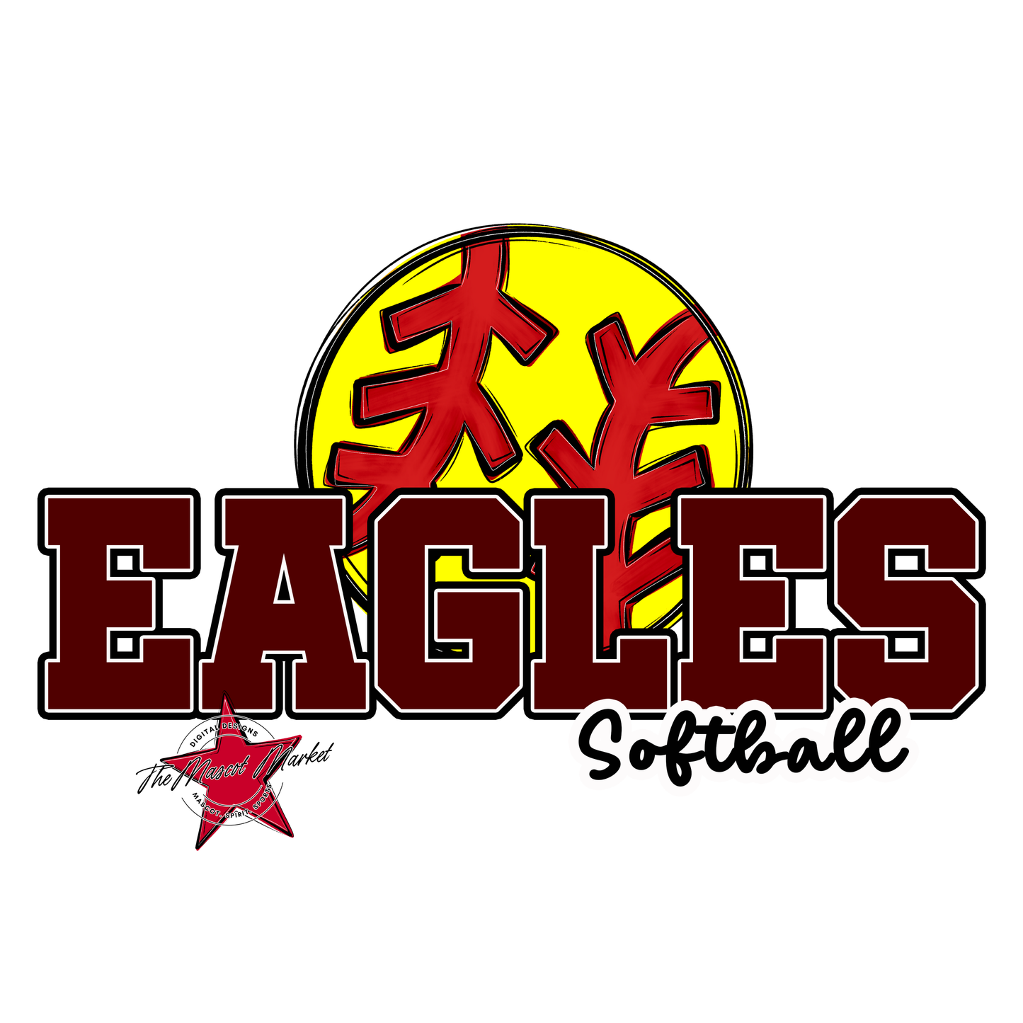 Eagles Varsity Softball Design-Maroon