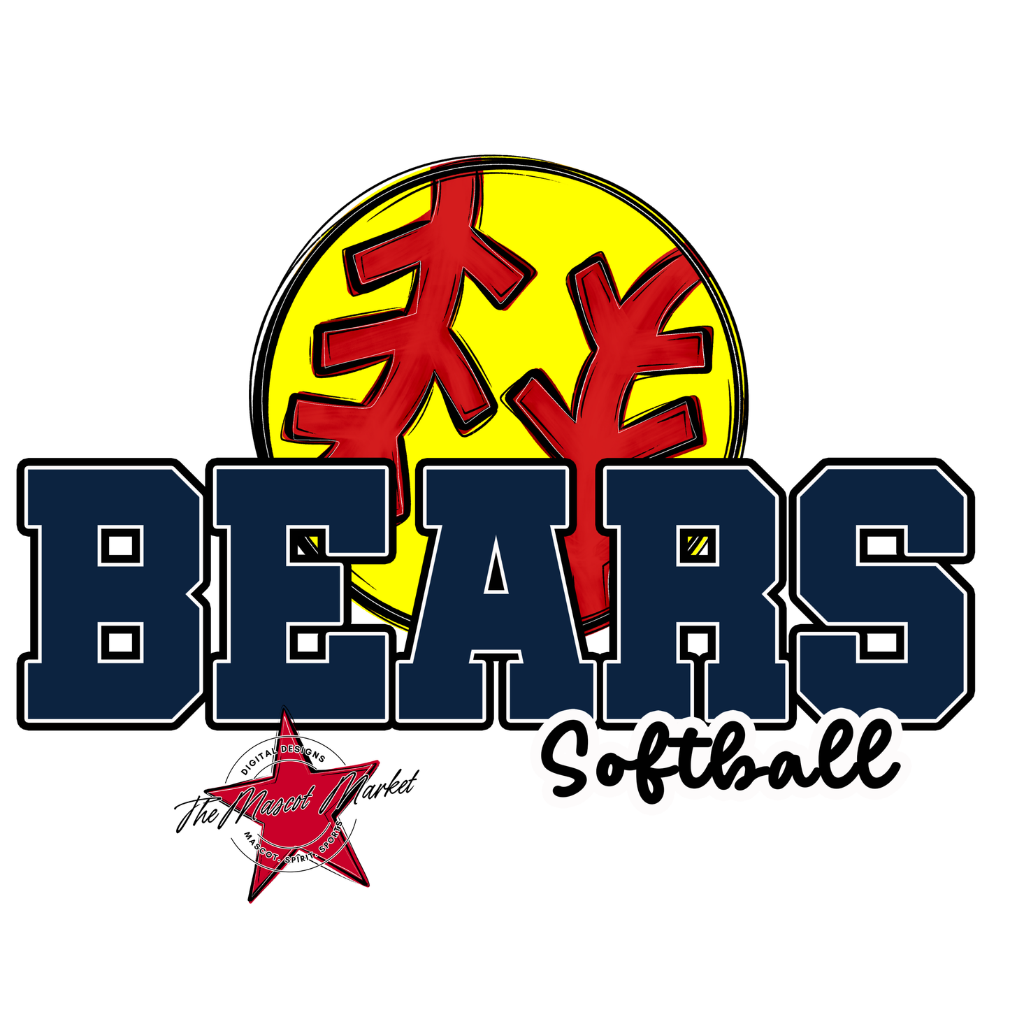 Bears Varsity Softball Design-Navy
