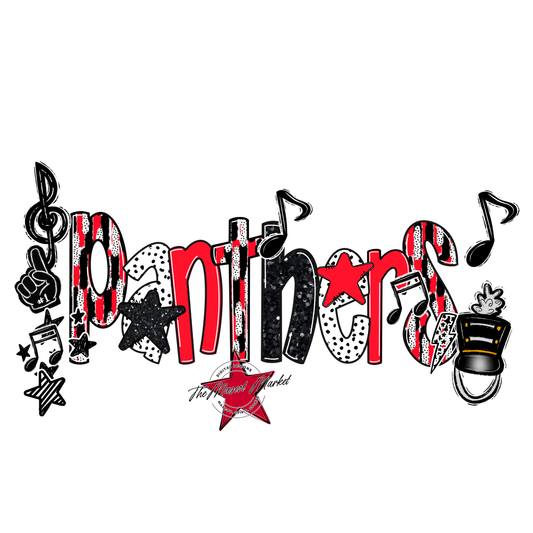 Panthers Band Scrape-Red