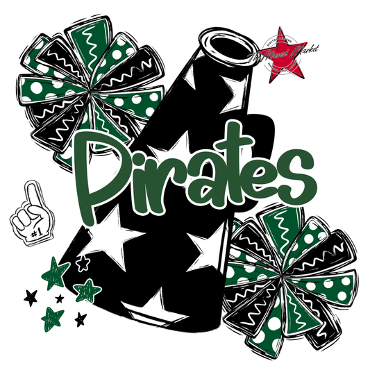 Pirates Alpha Megaphone Design-Green