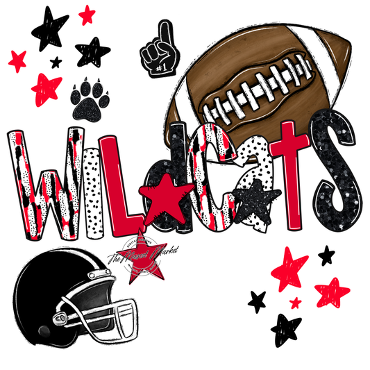 Wildcats Football Scrape-Red