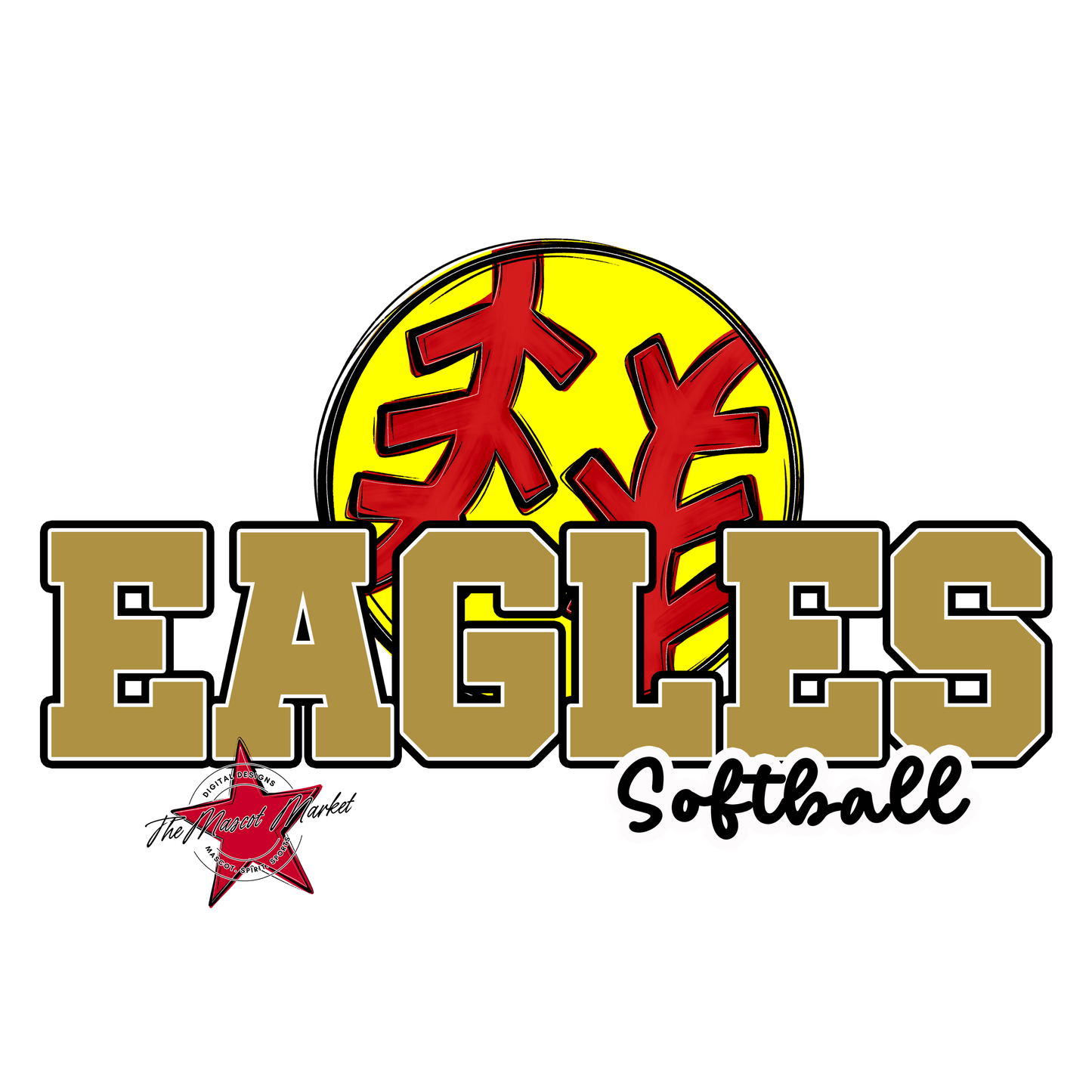 Eagles Varsity Softball Design-Gold