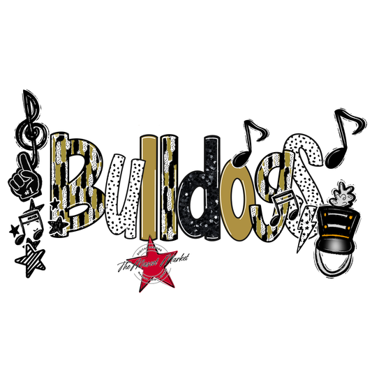 Bulldogs Band Scrape-Gold