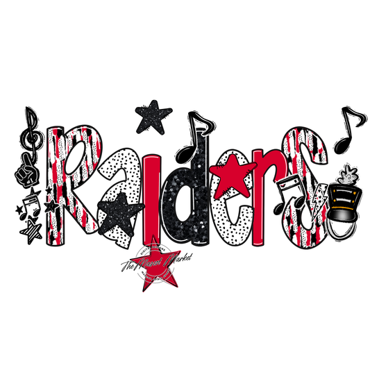 Raiders Band Scrape-Red