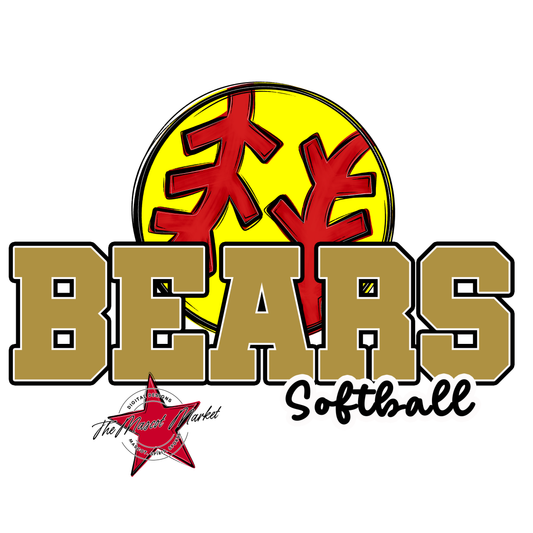 Bears Varsity Softball Design-Gold