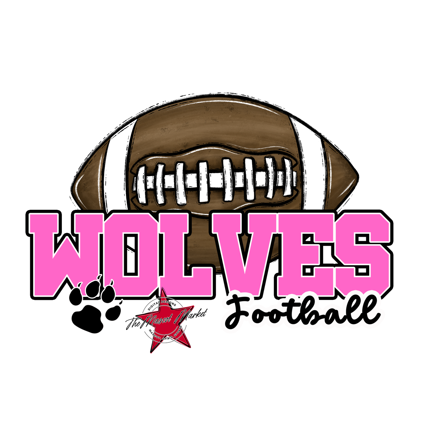 Wolves Varsity Football-Baby Pink
