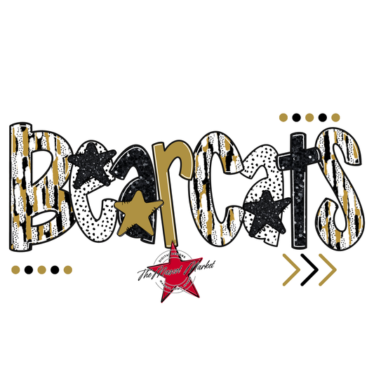 Bearcats Brushstroke Alpha-Gold