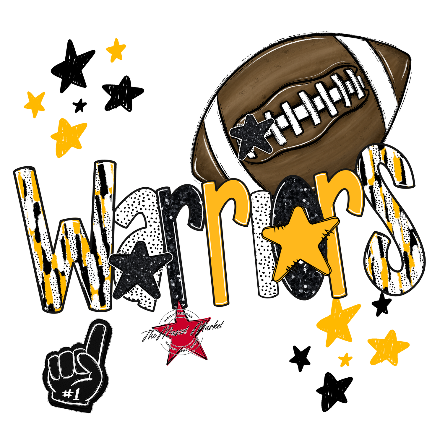Warriors Football Scrape-Yellow