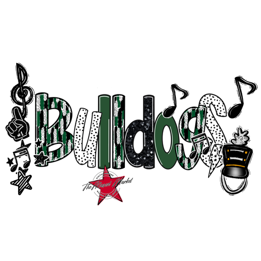 Bulldogs Band Scrape-Green