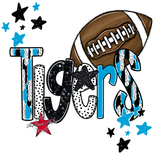 Tigers Football Scrape-Carolina Blue