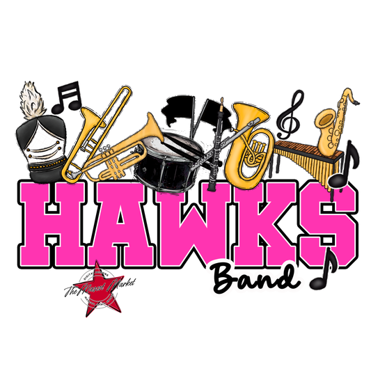 Hawks Varsity Band-Pink