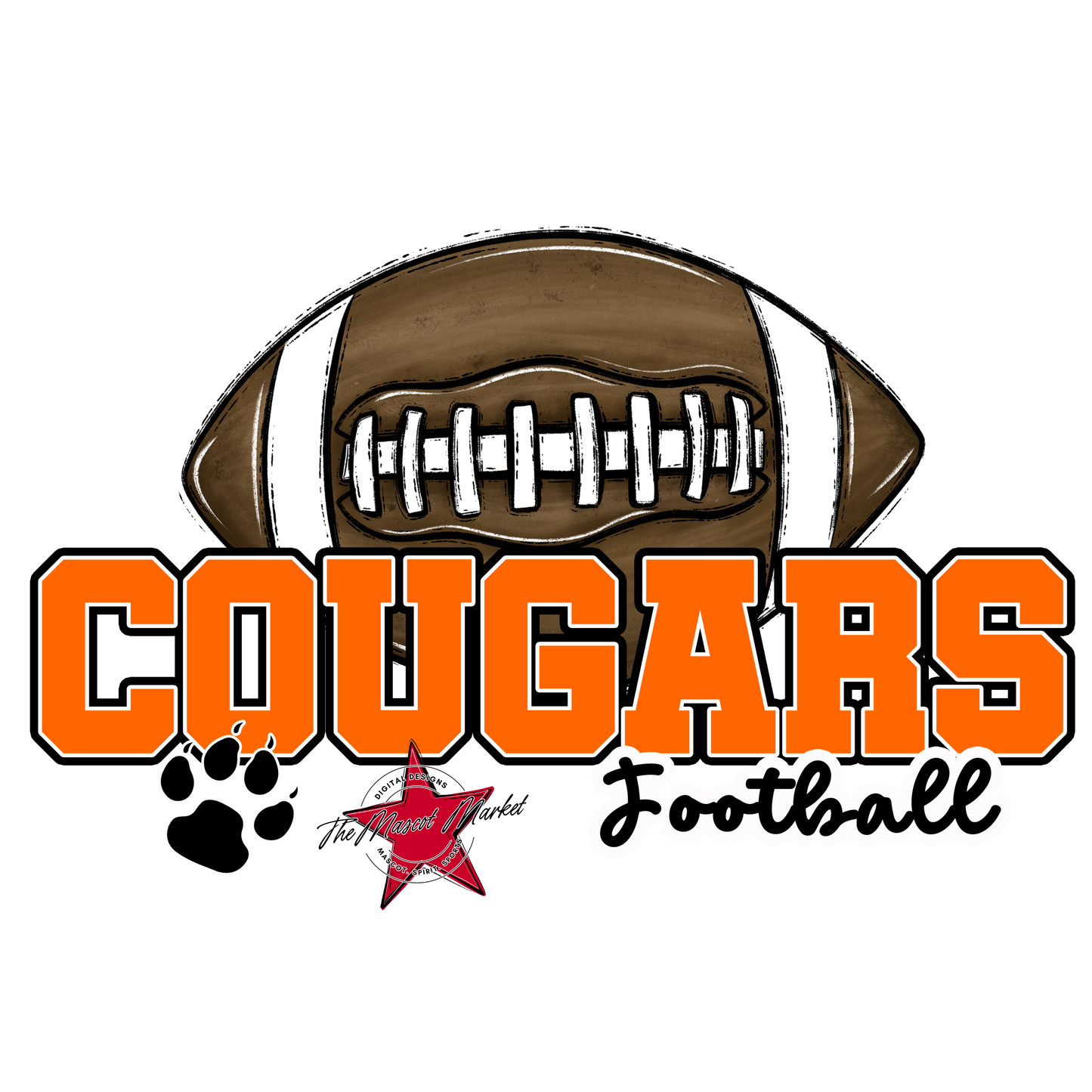 Cougars Varsity Football-Orange