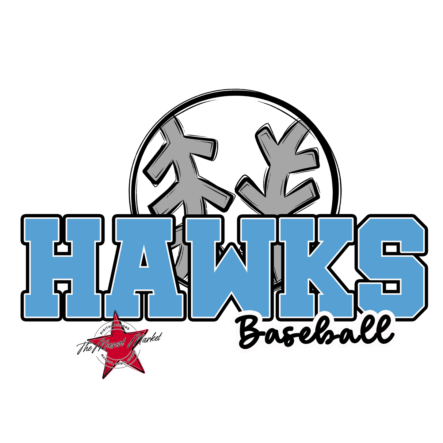 Hawks Varsity Baseball-Carolina Blue