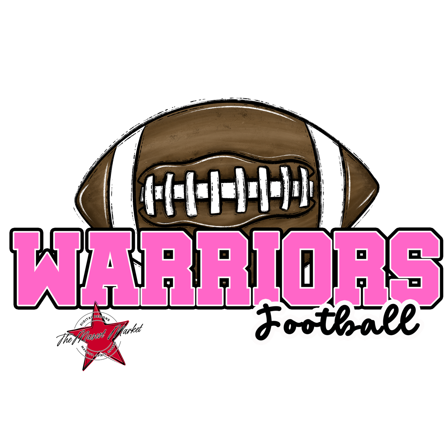 Warriors Varsity Football-Baby Pink