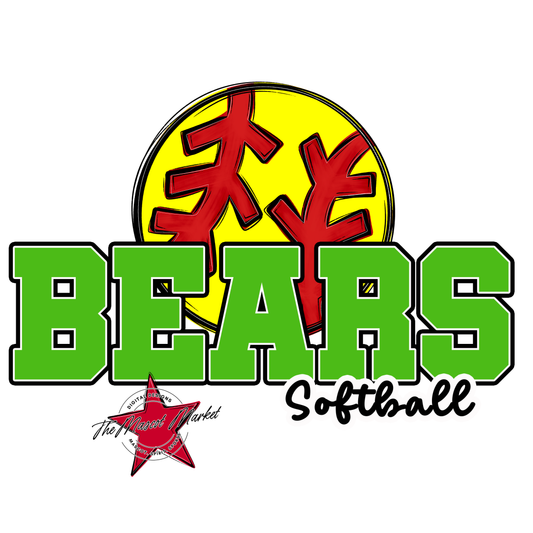 Bears Varsity Softball Design-Bright Green