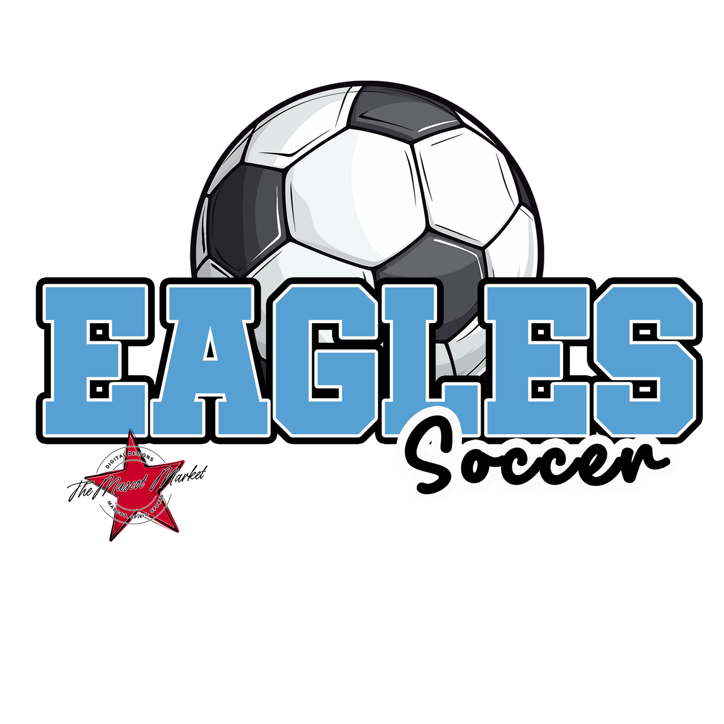 Eagles Varsity Soccer Design-Carolina Blue