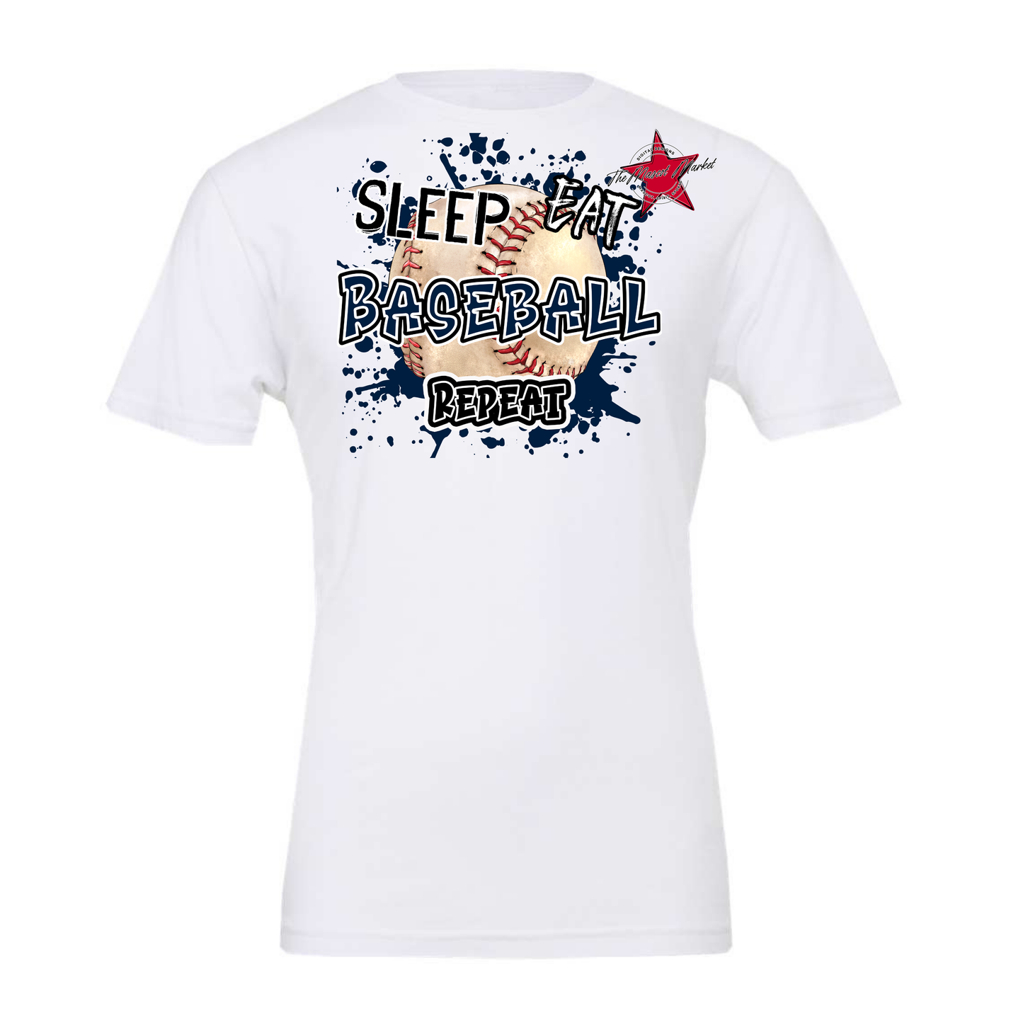 Eat Sleep Baseball Repeat Design-Navy