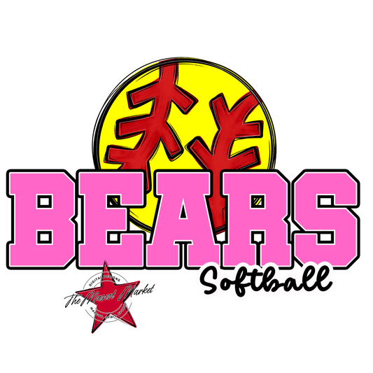 Bears Varsity Softball Design-Baby Pink